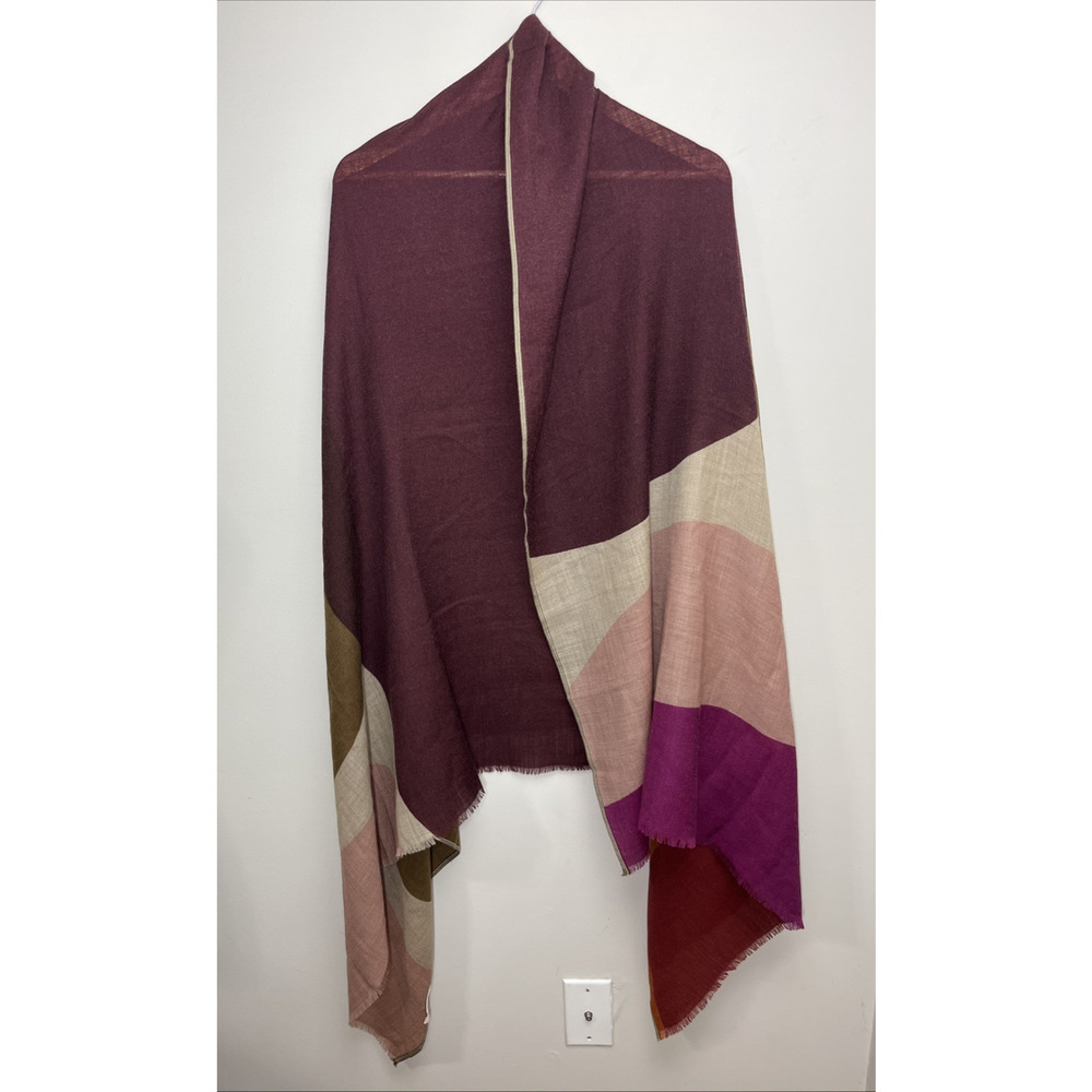 Moismont No 002 Wool Scarf Oversized 80X40 Abstract Wrap Shawl Stole Woven